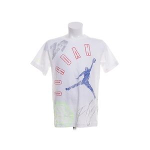 Jordan Boys Graphic T-Shirt Size Medium (10-12) White Jumpman Logo NWT